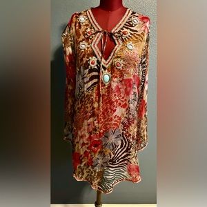 Kareena sheer tunic cover up